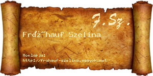 Frühauf Szelina névjegykártya